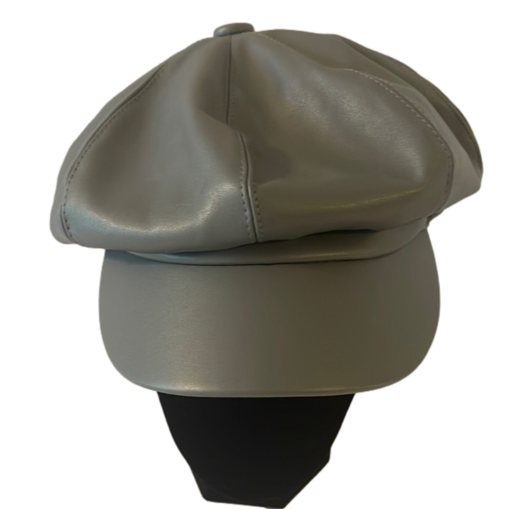 𝅺BEAULEDO Grey leather cap